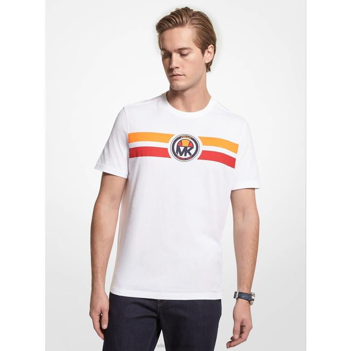 Ellesse мъже памучна тениска с райета mk лого облекло 80BR393