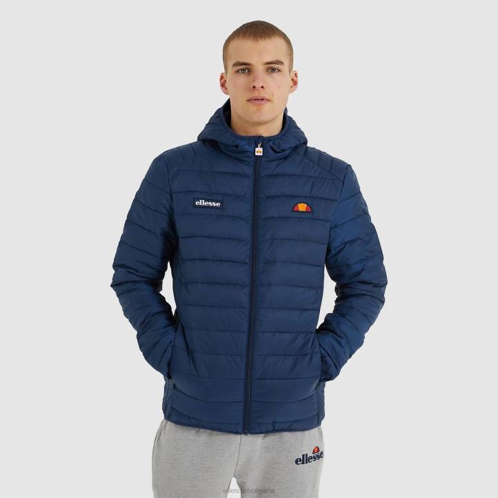Ellesse мъже ломбардийско подплатено яке военноморски флот облекло 80BR286