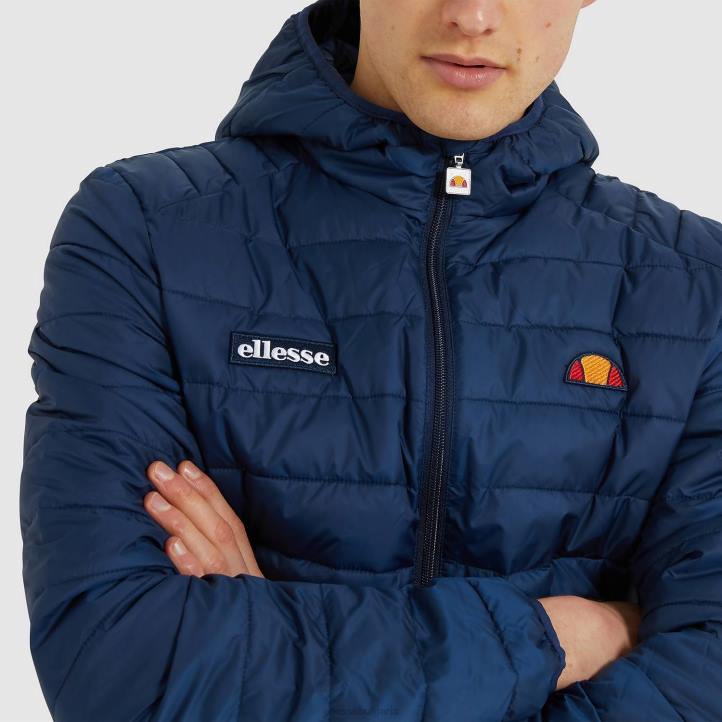 Ellesse мъже ломбардийско подплатено яке военноморски флот облекло 80BR286