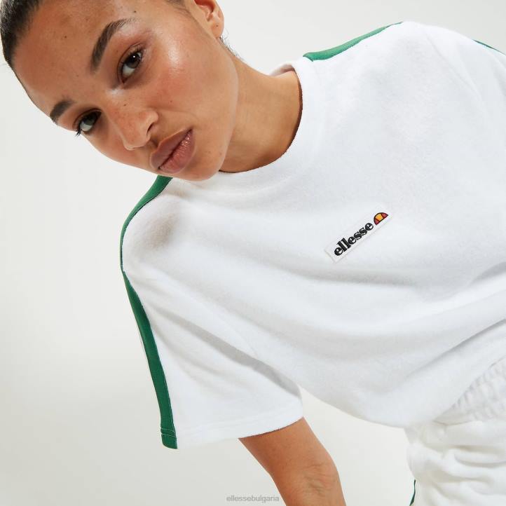 Ellesse унисекс пиария тениска бяло облекло 80BR78