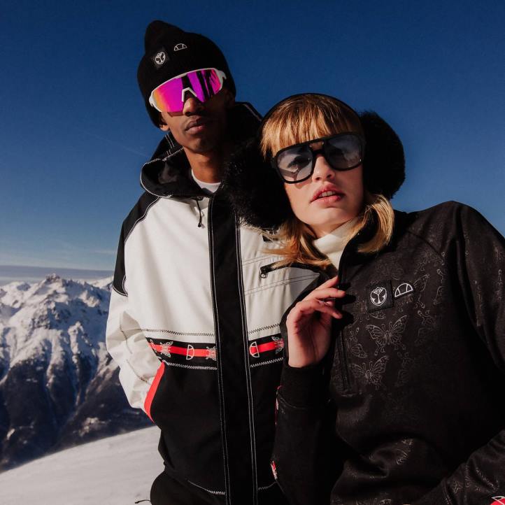 Ellesse унисекс ски яке tomorrowland Черно бяла облекло 80BR9